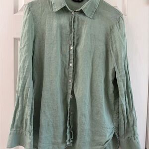 Women's Green Linen Shirt